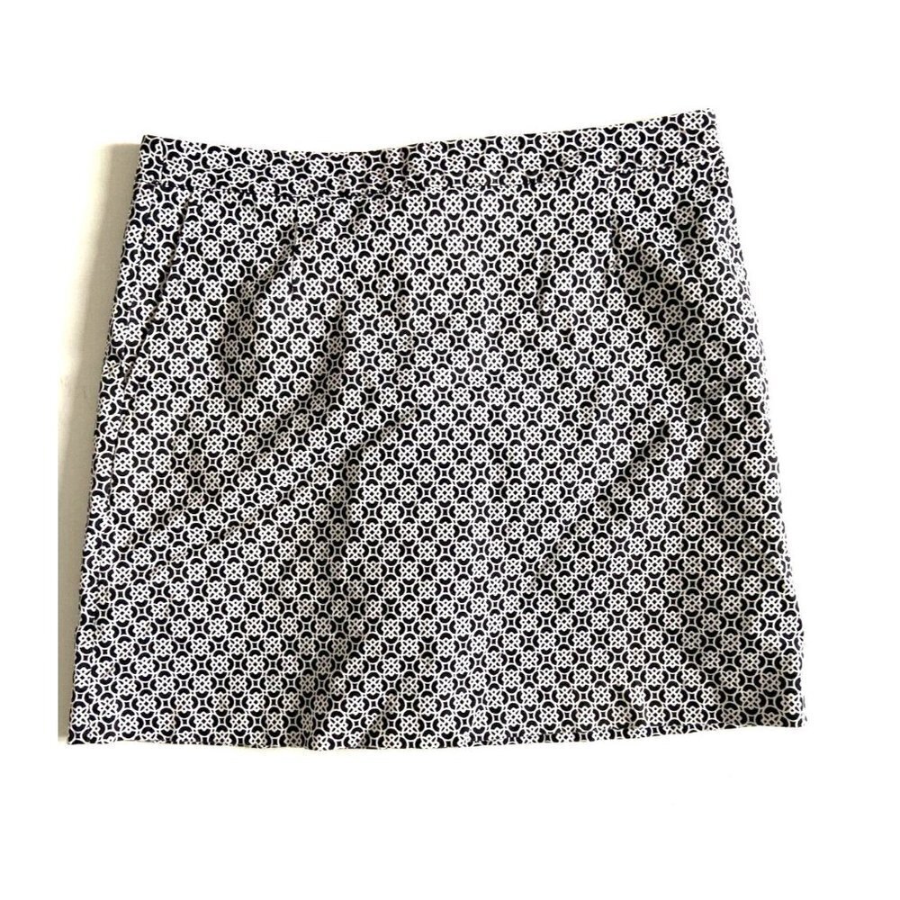 Lizwear Women's Black & White Mini Skirt with Short Like Lined Size 10